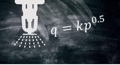 K-Factor formula for fire sprinklers 
